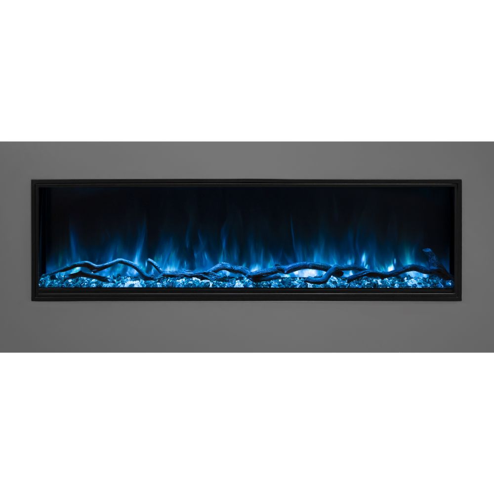 Modern Flames LPS-5614 56" Landscape Pro Slim Built-In/Clean Face Electric Fireplace in Black